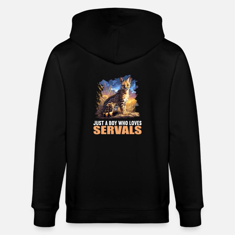 Servale Serval - Veste à capuche bio CULTIVATOR Stanley/Stella Unisexe - noir