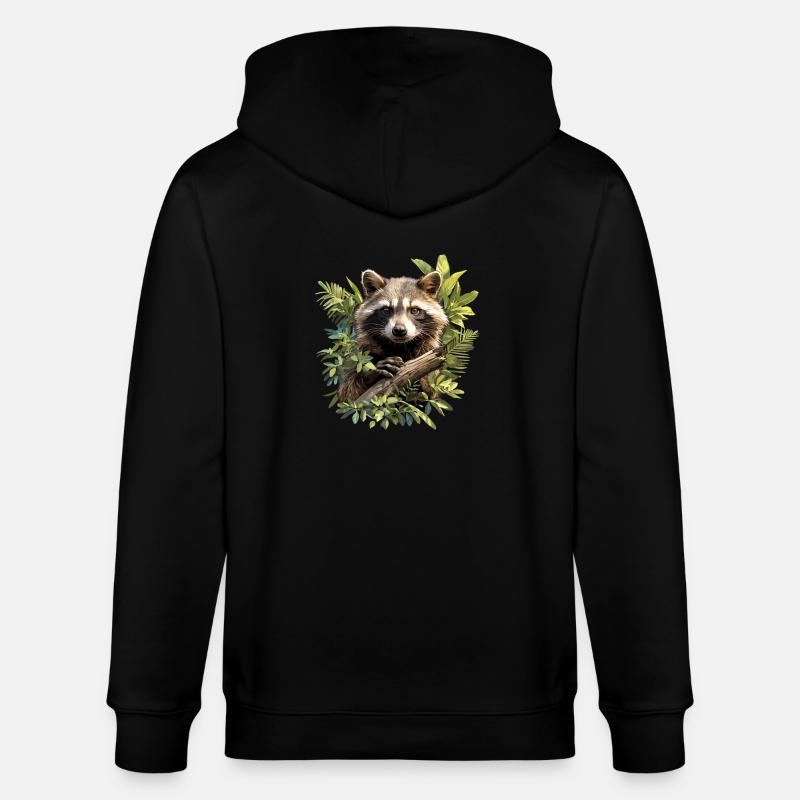 Ratons laveurs Raton laveur - Veste à capuche bio CULTIVATOR Stanley/Stella Unisexe - noir