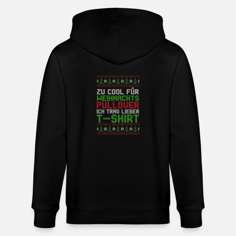 Père Noël Noël laid Noël - Veste à capuche bio CULTIVATOR Stanley/Stella Unisexe - noir