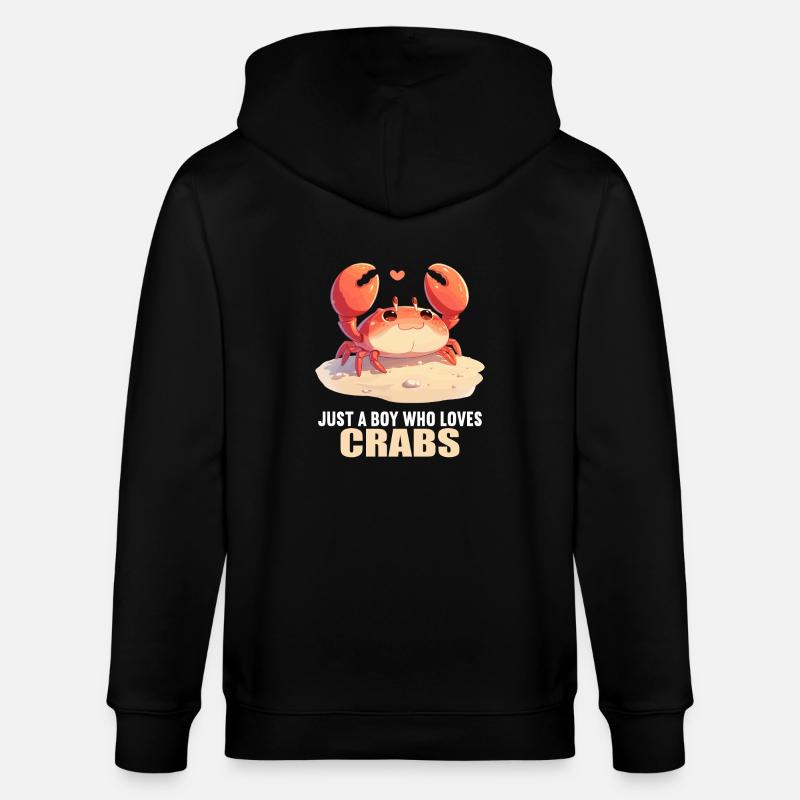 Krabbe Krabben - Stanley/Stella Unisex Bio-Kapuzenjacke CULTIVATOR  - Schwarz