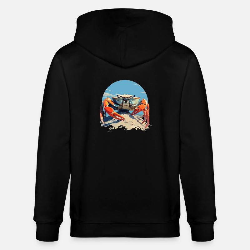 Crabe Crabe - Veste à capuche bio CULTIVATOR Stanley/Stella Unisexe - noir