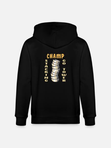 CUP STACKING CHAMP GO TOWER - Stanley/Stella CULTIVATOR  Unisex Organic Hooded Jacket - black