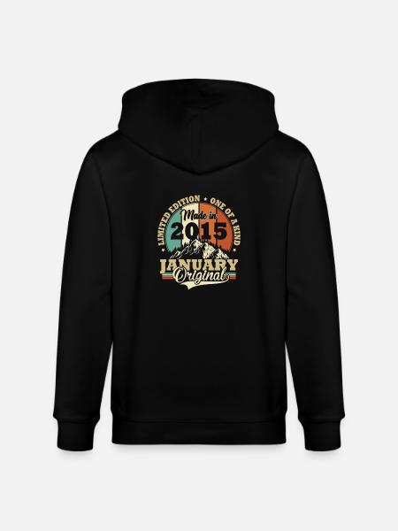 Anniversaire Janvier 2015 Cadeau d’anniversaire - Veste à capuche bio CULTIVATOR Stanley/Stella Unisexe - noir