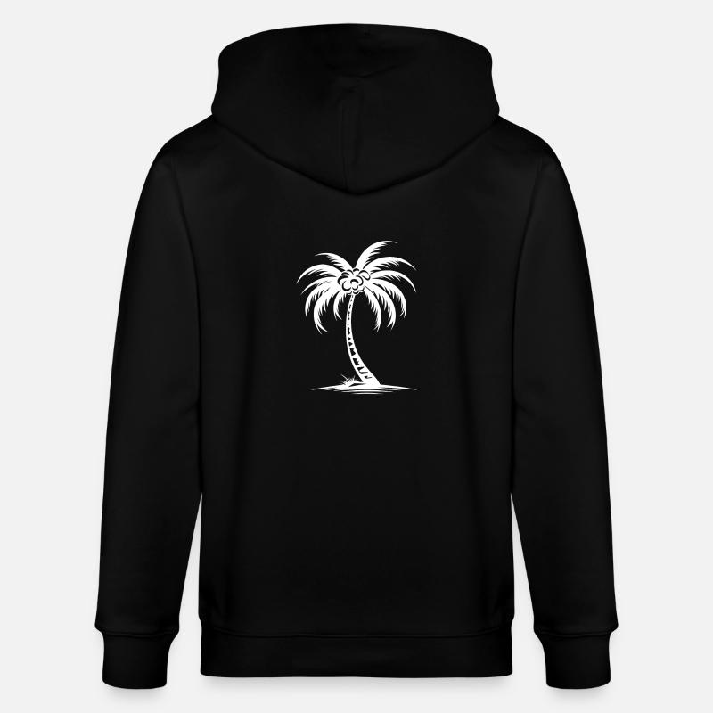 Palm Tree Icon - Stanley/Stella CULTIVATOR  Unisex Organic Hooded Jacket - black