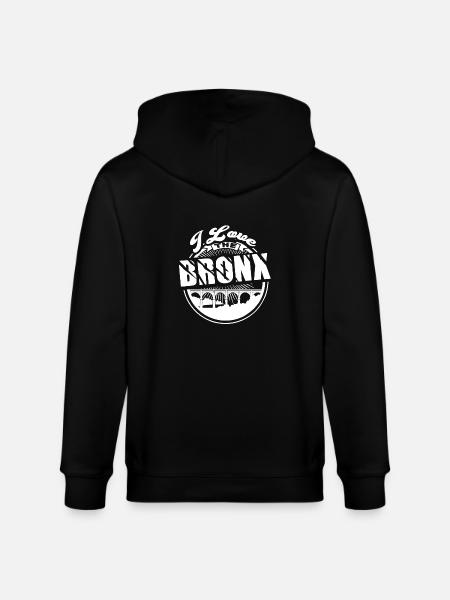 I Love The Bronx - Stanley/Stella CULTIVATOR  Unisex Organic Hooded Jacket - black