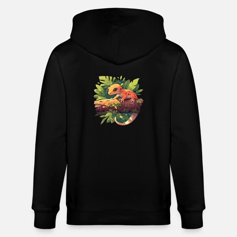 Geckos Geckos - Veste à capuche bio CULTIVATOR Stanley/Stella Unisexe - noir