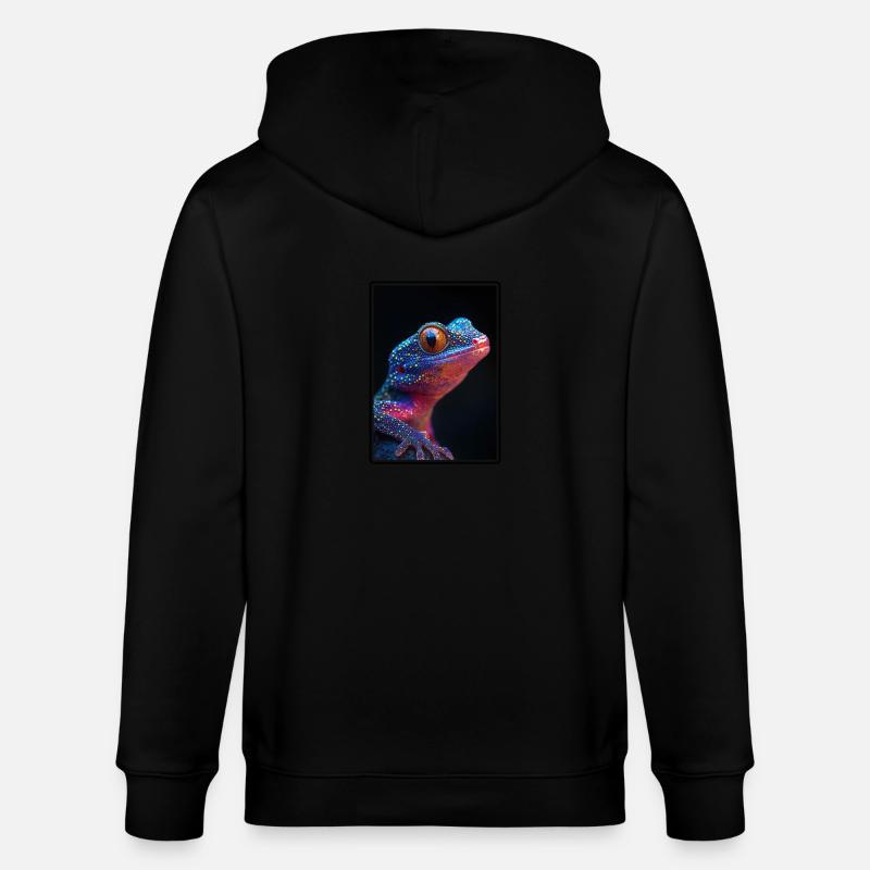 Geckos Geckos - Veste à capuche bio CULTIVATOR Stanley/Stella Unisexe - noir