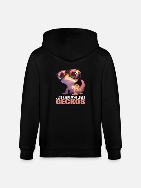 Geckos Gecko - Stanley/Stella CULTIVATOR  Unisex Organic Hooded Jacket - black