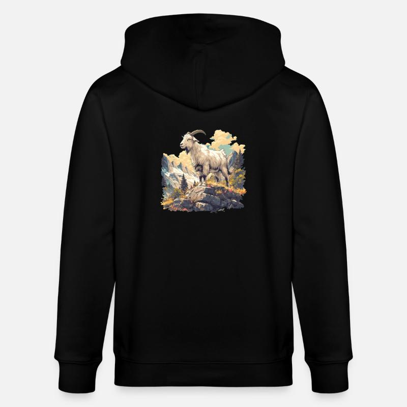 Chèvres chèvre - Veste à capuche bio CULTIVATOR Stanley/Stella Unisexe - noir