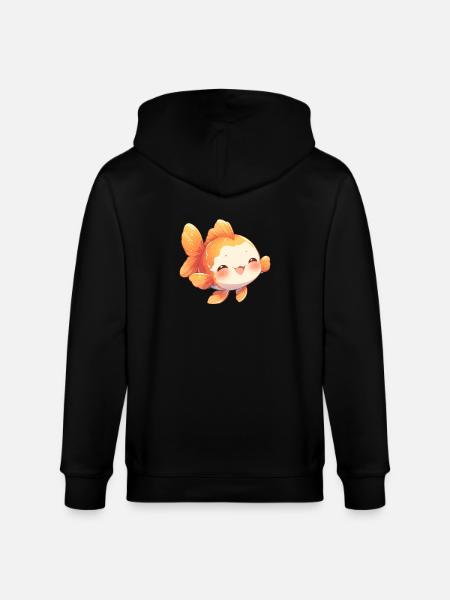 poisson rouge - Veste à capuche bio CULTIVATOR Stanley/Stella Unisexe - noir