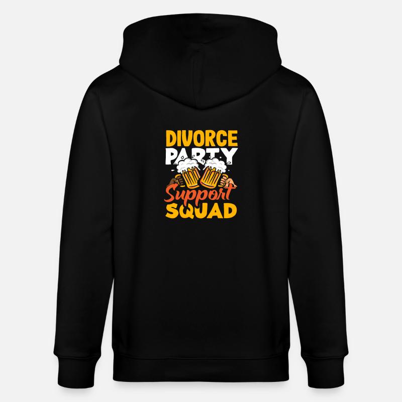 Scheidungspartei Unterstützungskommando Scheidung - Stanley/Stella Unisex Bio-Kapuzenjacke CULTIVATOR  - Schwarz