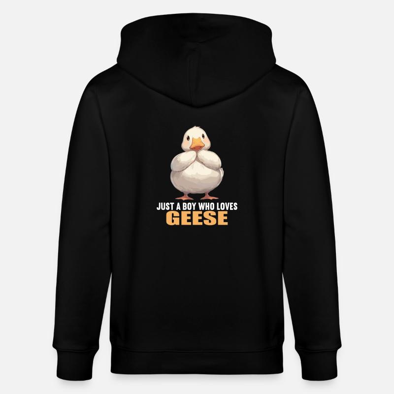 Gänse Gans - Stanley/Stella Unisex Bio-Kapuzenjacke CULTIVATOR  - Schwarz