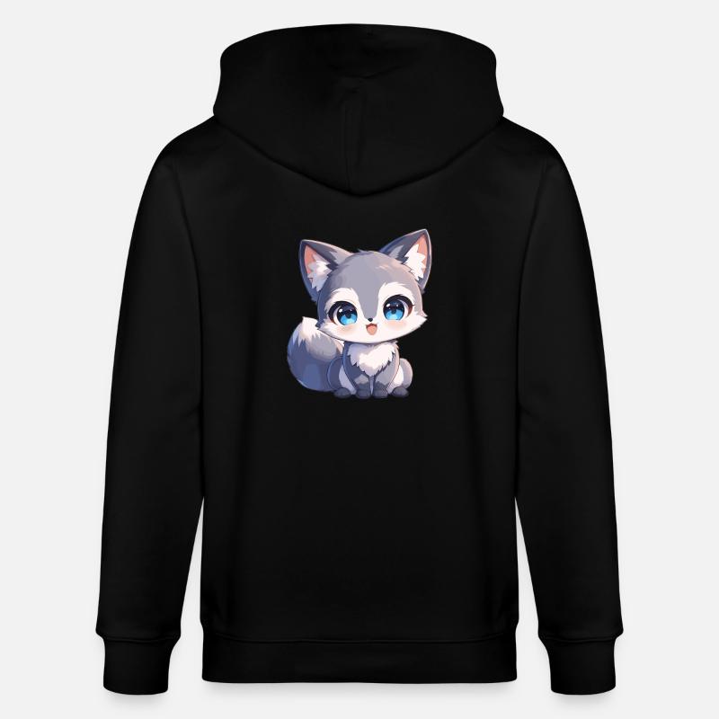 Renards gris Renard gris - Veste à capuche bio CULTIVATOR Stanley/Stella Unisexe - noir