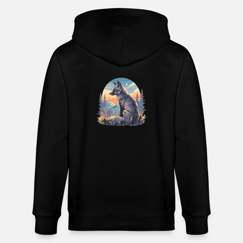 Graufüchse Graufuchs - Stanley/Stella Unisex Bio-Kapuzenjacke CULTIVATOR  - Schwarz