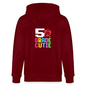 5. Klasse - Stanley/Stella Unisex Bio-Kapuzenjacke CULTIVATOR  - Burgunderrot - Hinten - Anna (173cm)