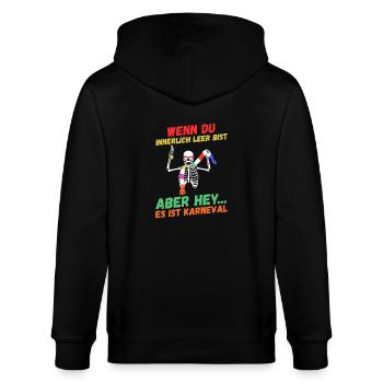 Karnevalskostüm Fasching Karneval - Stanley/Stella Unisex Bio-Kapuzenjacke CULTIVATOR  - Schwarz - Hinten - Anna (173cm)