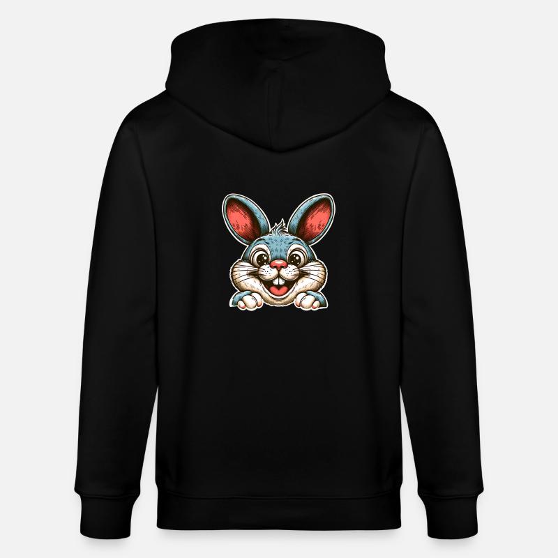 Lapin Lapin - Veste à capuche bio CULTIVATOR Stanley/Stella Unisexe - noir