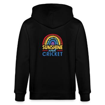 Sonnenstrahlen Und Cricketspieler - Stanley/Stella Unisex Bio-Kapuzenjacke CULTIVATOR  - Schwarz - Hinten - Anna (173cm)