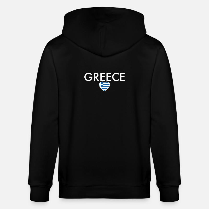 Grèce Grèce Drapeau grec Grec - Veste à capuche bio CULTIVATOR Stanley/Stella Unisexe - noir