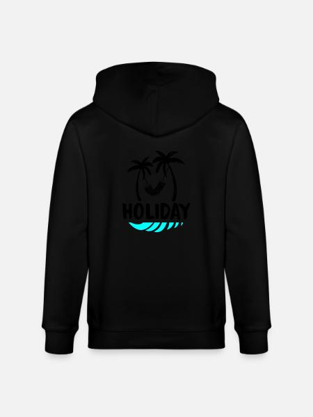 palms relax holiday - Stanley/Stella Unisex Bio-Kapuzenjacke CULTIVATOR - Schwarz