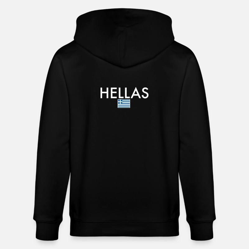 Hellas Grèce Drapeau grec Grec - Veste à capuche bio CULTIVATOR Stanley/Stella Unisexe - noir