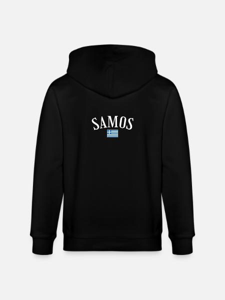 Samos Grèce Drapeau grec Grec - Veste à capuche bio CULTIVATOR Stanley/Stella Unisexe - noir