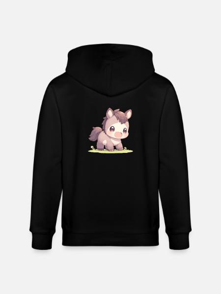 Pferde Pferd - Stanley/Stella Unisex Bio-Kapuzenjacke CULTIVATOR - Schwarz