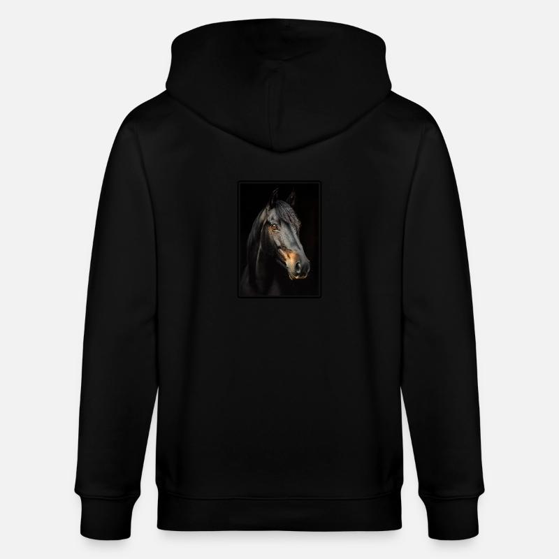 Chevaux Cheval - Veste à capuche bio CULTIVATOR Stanley/Stella Unisexe - noir