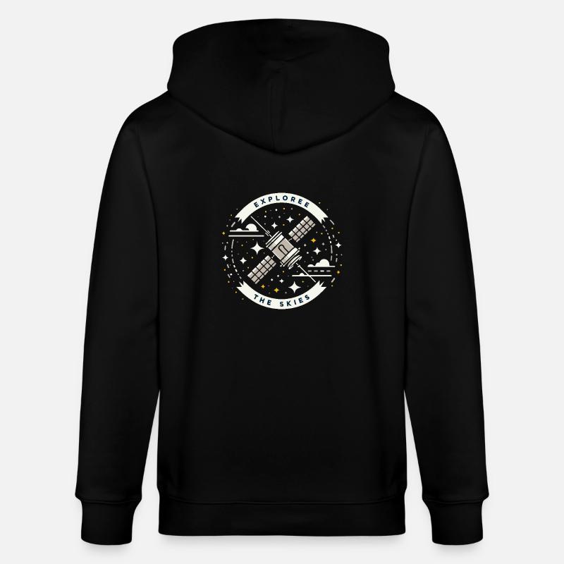 ERKUNDEN SIE DIE LÜFTE - Stanley/Stella Unisex Bio-Kapuzenjacke CULTIVATOR - Schwarz