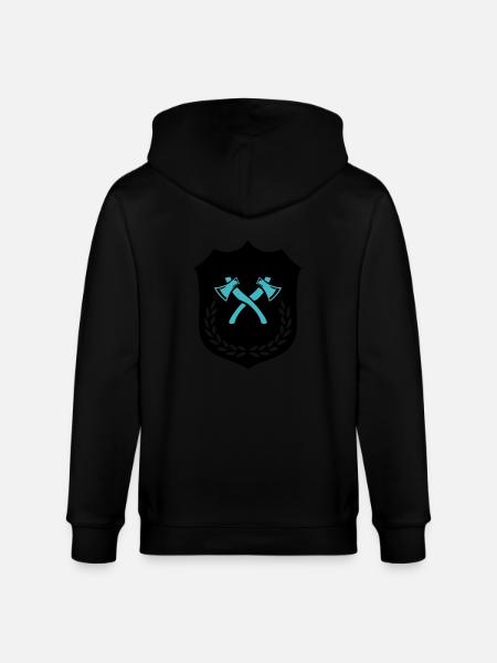Wappen Axt Äxte - Stanley/Stella Unisex Bio-Kapuzenjacke CULTIVATOR - Schwarz