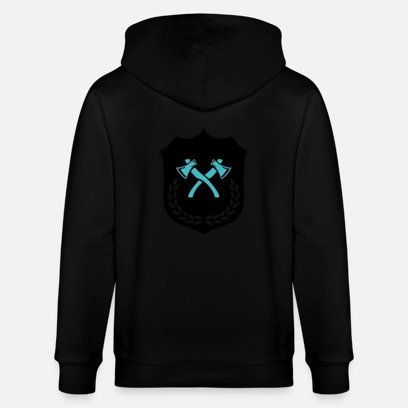 Armoiries Hache Haches - Veste à capuche bio CULTIVATOR Stanley/Stella Unisexe - noir