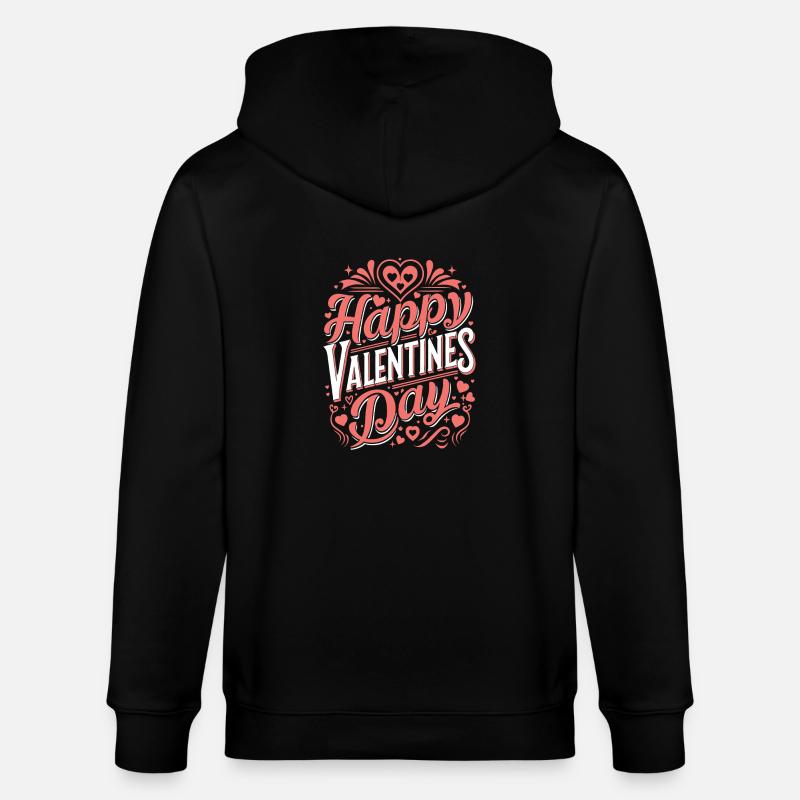 Joyeuse Saint-Valentin - Amour - Cadeau - Veste à capuche bio CULTIVATOR Stanley/Stella Unisexe - noir