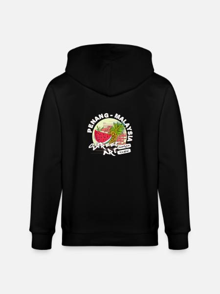 Penang Traveller Asian - Stanley/Stella CULTIVATOR  Unisex Organic Hooded Jacket - black