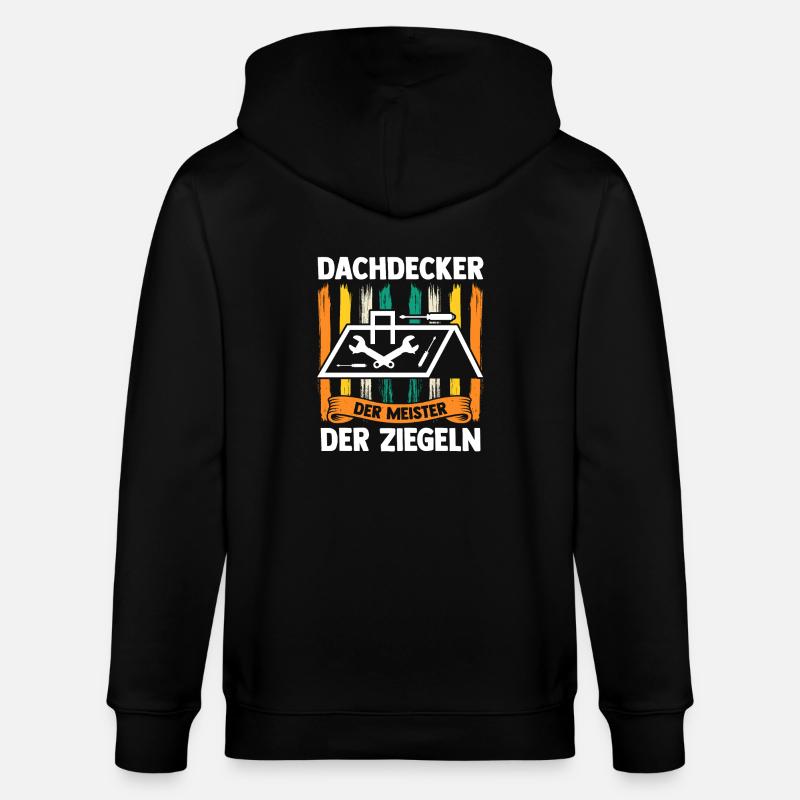 Dachdeckermeister Dachdecker - Stanley/Stella Unisex Bio-Kapuzenjacke CULTIVATOR  - Schwarz
