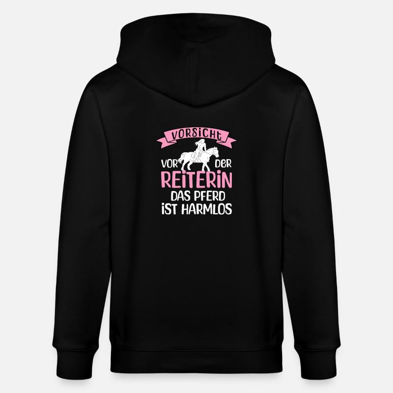 Attention au cavalier - Veste à capuche bio CULTIVATOR Stanley/Stella Unisexe - noir