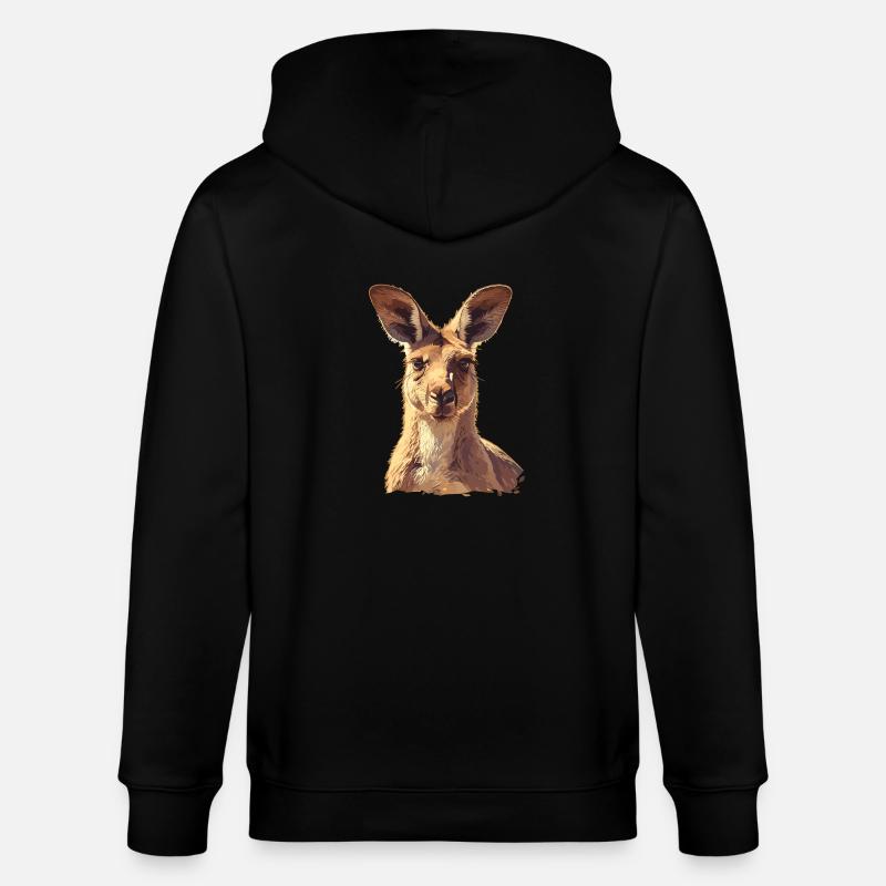 Kangaroos Kangaroo - Stanley/Stella CULTIVATOR  Unisex Organic Hooded Jacket - black