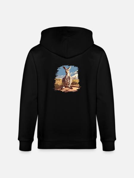 Kangaroos Kangaroo - Stanley/Stella CULTIVATOR  Unisex Organic Hooded Jacket - black