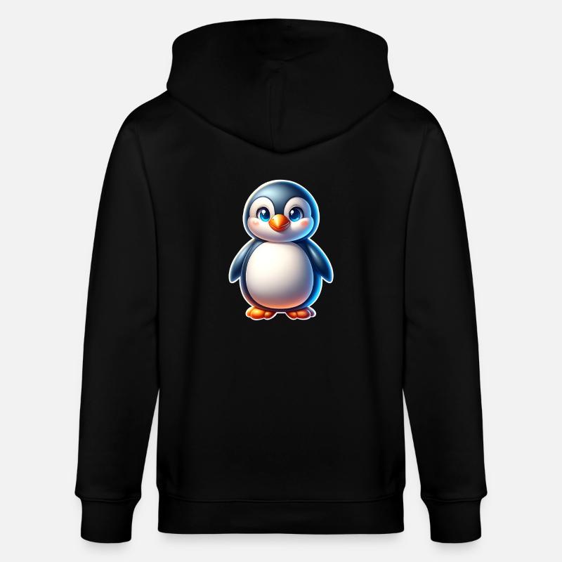 Pinguin - Stanley/Stella Unisex Bio-Kapuzenjacke CULTIVATOR  - Schwarz