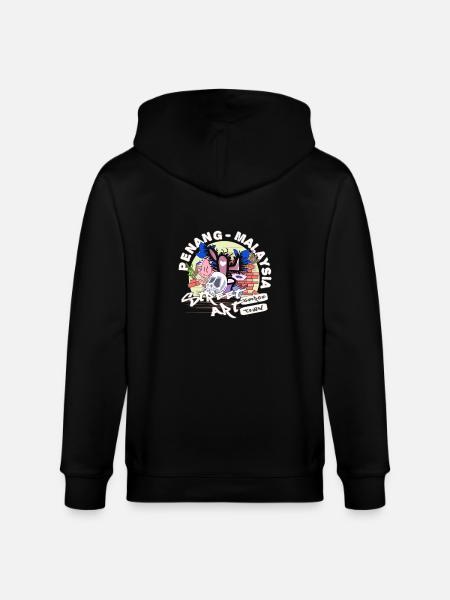 Mural in Penang - Stanley/Stella CULTIVATOR Unisex Organic Hooded Jacket - black