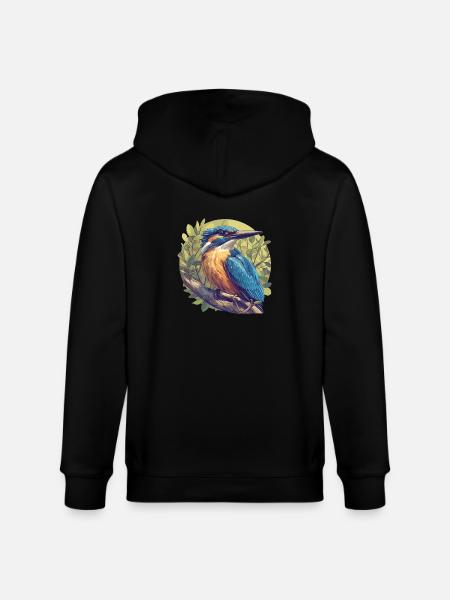 Eisvögel Eisvogel - Stanley/Stella Unisex Bio-Kapuzenjacke CULTIVATOR  - Schwarz
