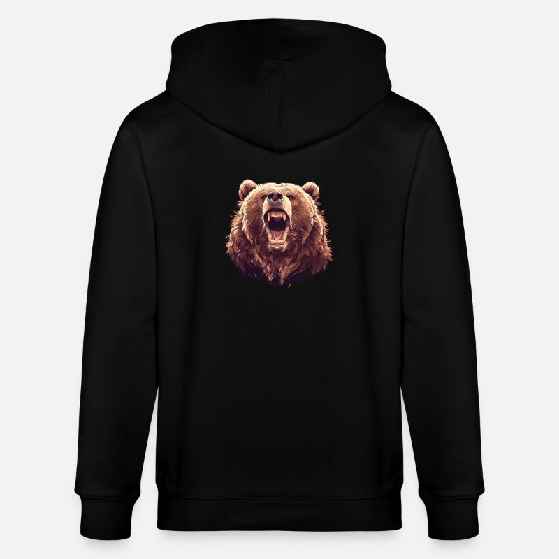 Ours Kodiak Ours Kodiak - Veste à capuche bio CULTIVATOR Stanley/Stella Unisexe - noir