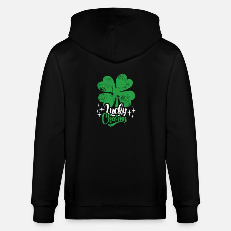 Porte-bonheur - Saint-Patrick - Irlande - Veste à capuche bio CULTIVATOR Stanley/Stella Unisexe - noir
