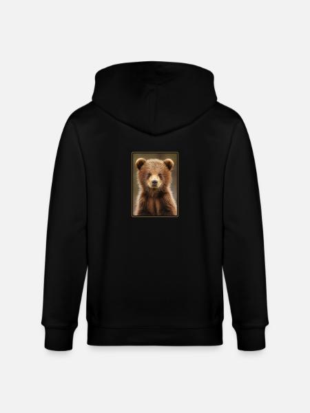 Kodiak Bear Kodiak Bear - Stanley/Stella CULTIVATOR  Unisex Organic Hooded Jacket - black