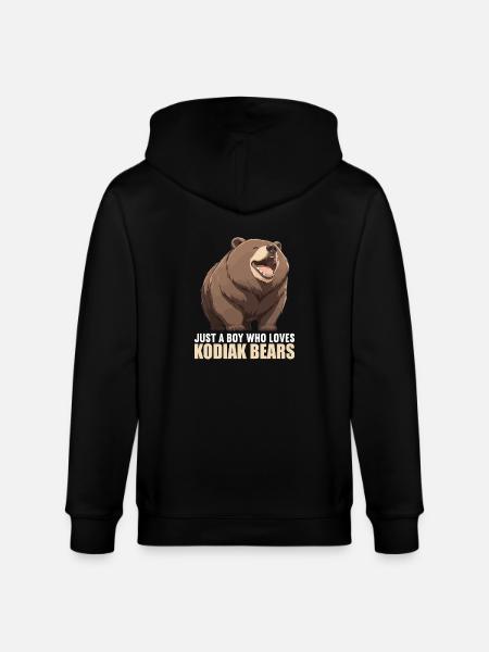 Kodiak Bear Kodiak Bear - Stanley/Stella CULTIVATOR  Unisex Organic Hooded Jacket - black