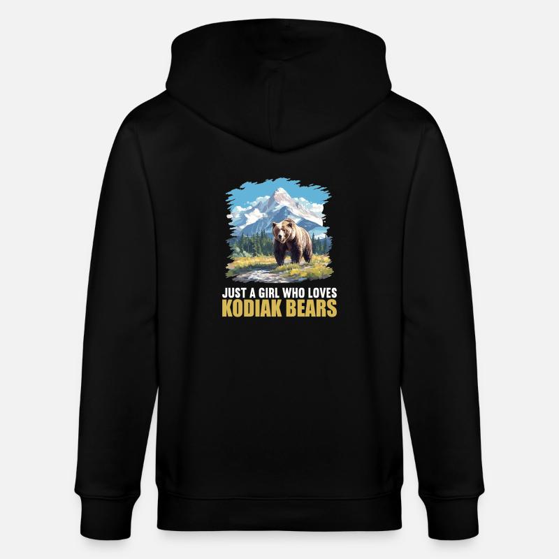 Kodiakbären Kodiakbär - Stanley/Stella Unisex Bio-Kapuzenjacke CULTIVATOR  - Schwarz