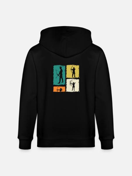 Bogenschießen - Stanley/Stella Unisex Bio-Kapuzenjacke CULTIVATOR  - Schwarz