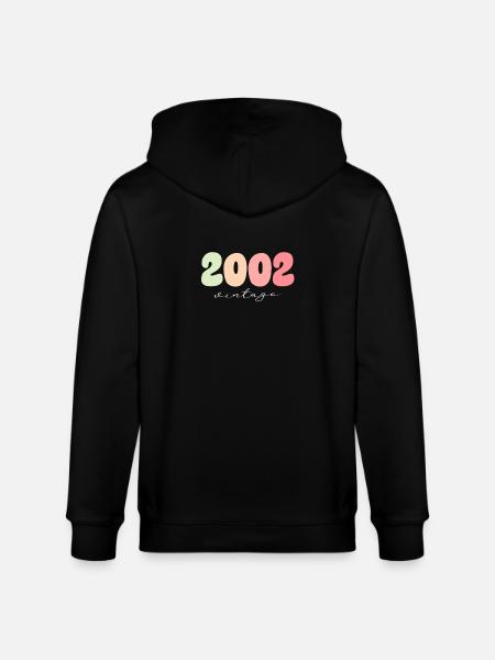 Anniversaire Année de naissance 2002 - Veste à capuche bio CULTIVATOR Stanley/Stella Unisexe - noir