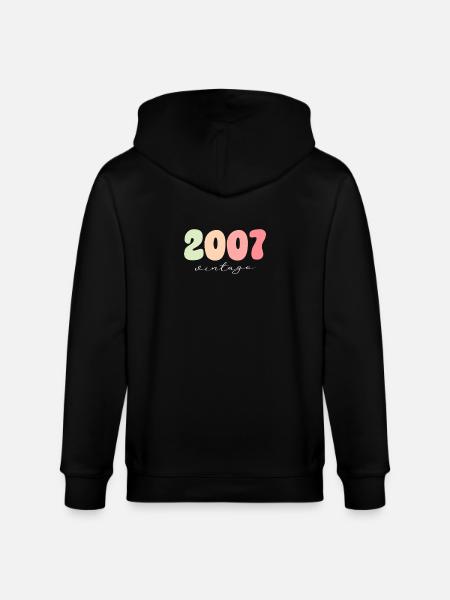 Birthday Year of birth 2007 - Stanley/Stella CULTIVATOR Unisex Organic Hooded Jacket - black