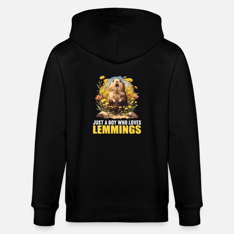 Lemminge Lemming - Stanley/Stella Unisex Bio-Kapuzenjacke CULTIVATOR  - Schwarz