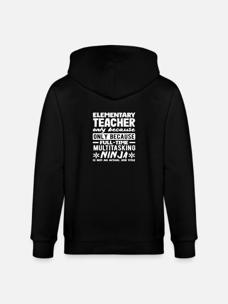 Grundschullehrer Multitasking-ninja In Vollzeit - Stanley/Stella Unisex Bio-Kapuzenjacke CULTIVATOR  - Schwarz